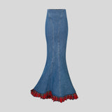 The Hidden Tartan Denim Skirt