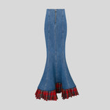 The Hidden Tartan Denim Skirt