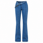 Double Belt Denim Pants
