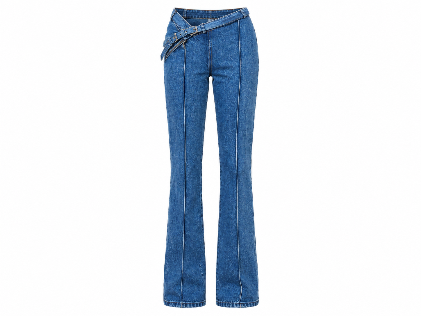Double Belt Denim Pants
