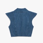Denim Long Collar Shirt

