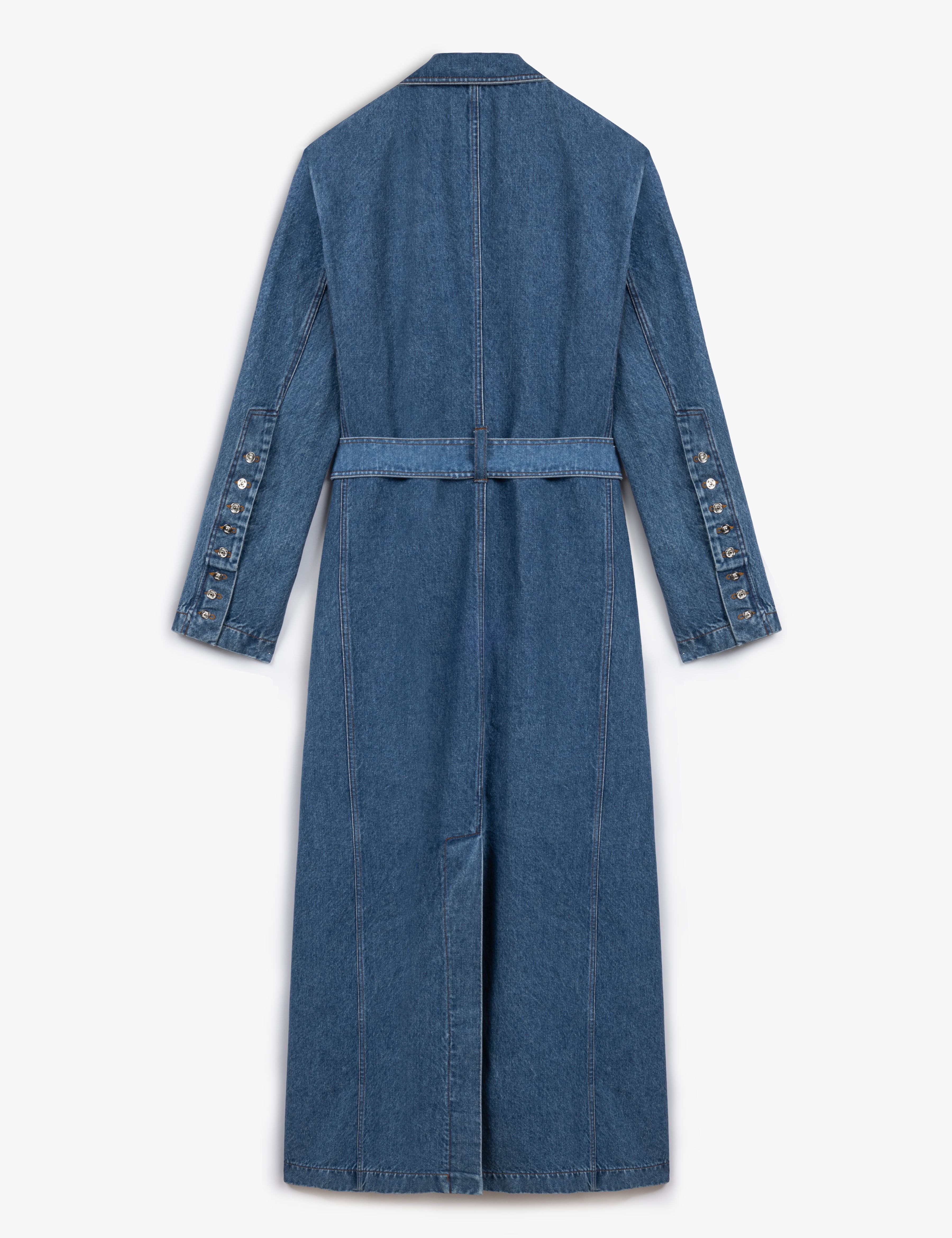 His  Denim Trench Coat
