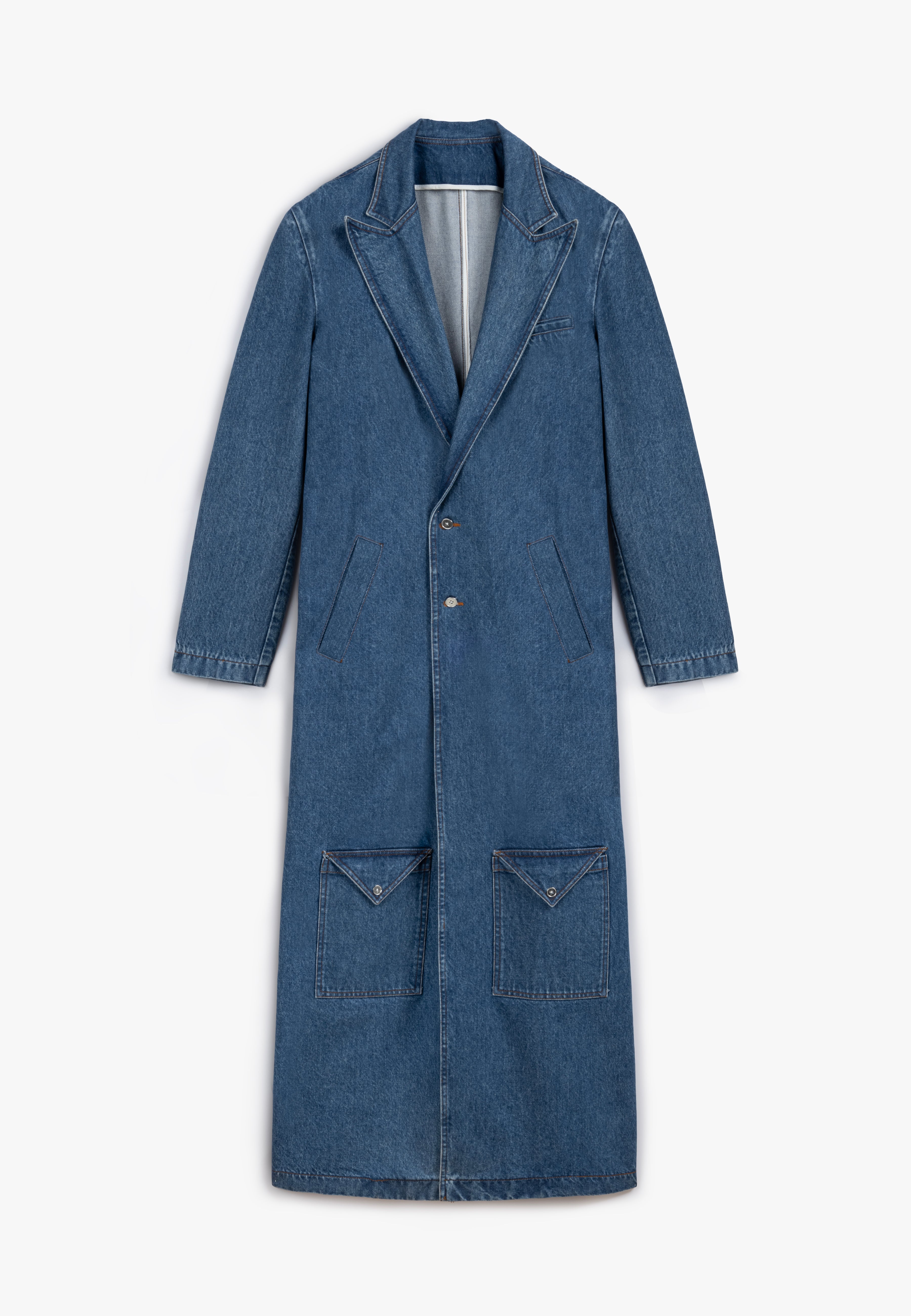 Her Denim Trench Coat
