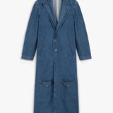 His  Denim Trench Coat
