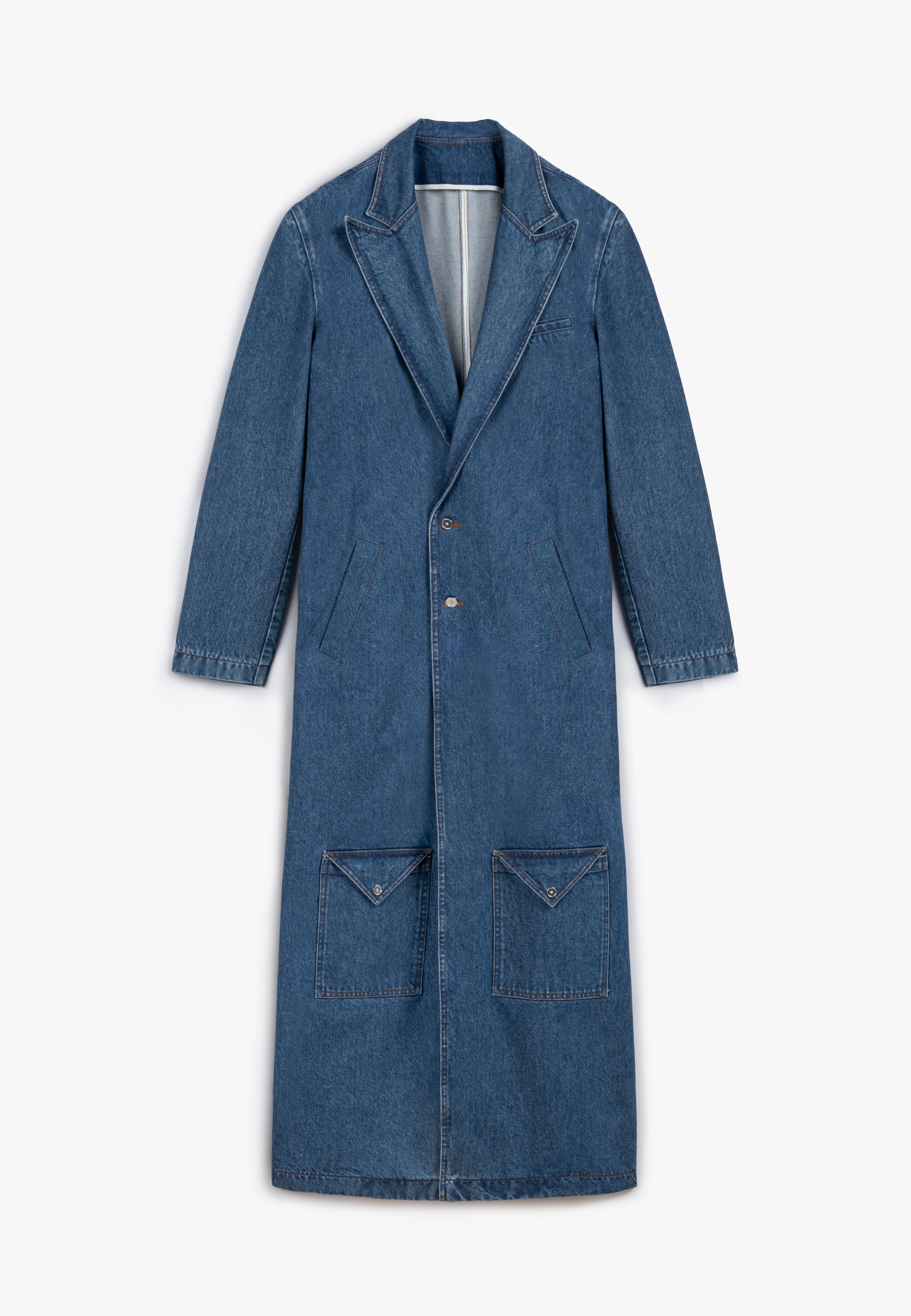 His  Denim Trench Coat
