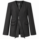 His Reversed Collar Blazer
