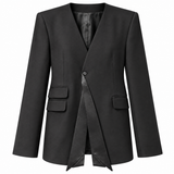 His Reversed Collar Blazer
