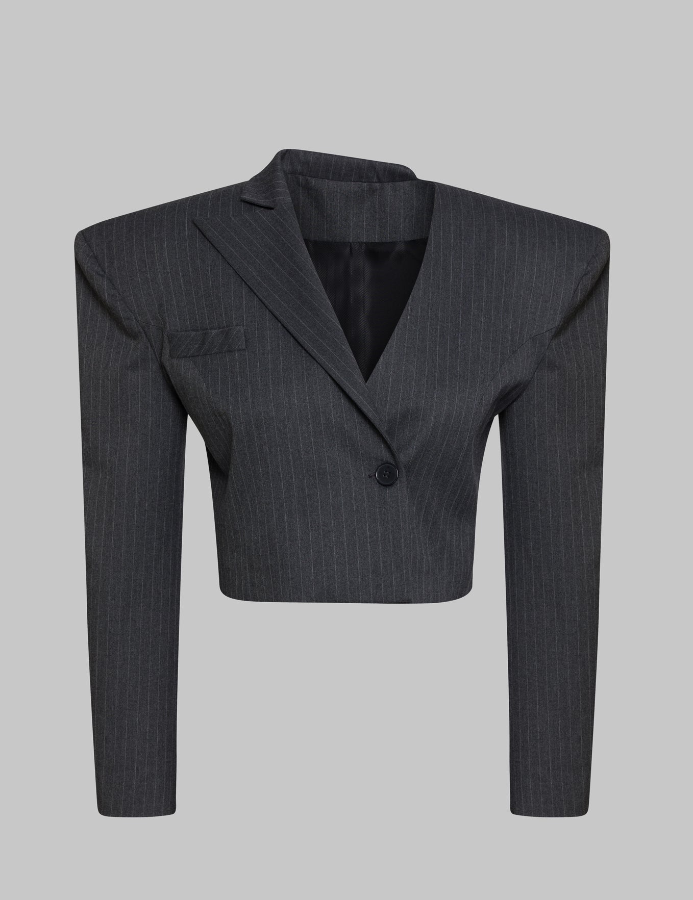 One-Sided Collar Mini Blazer
