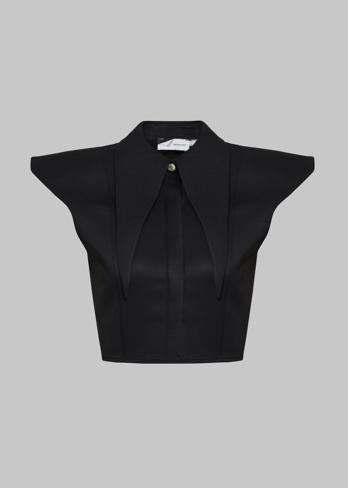 Black Long Collar Shirt
