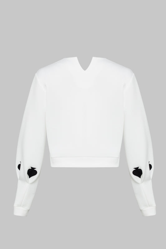 White Rolling Spade Sweatshirt
