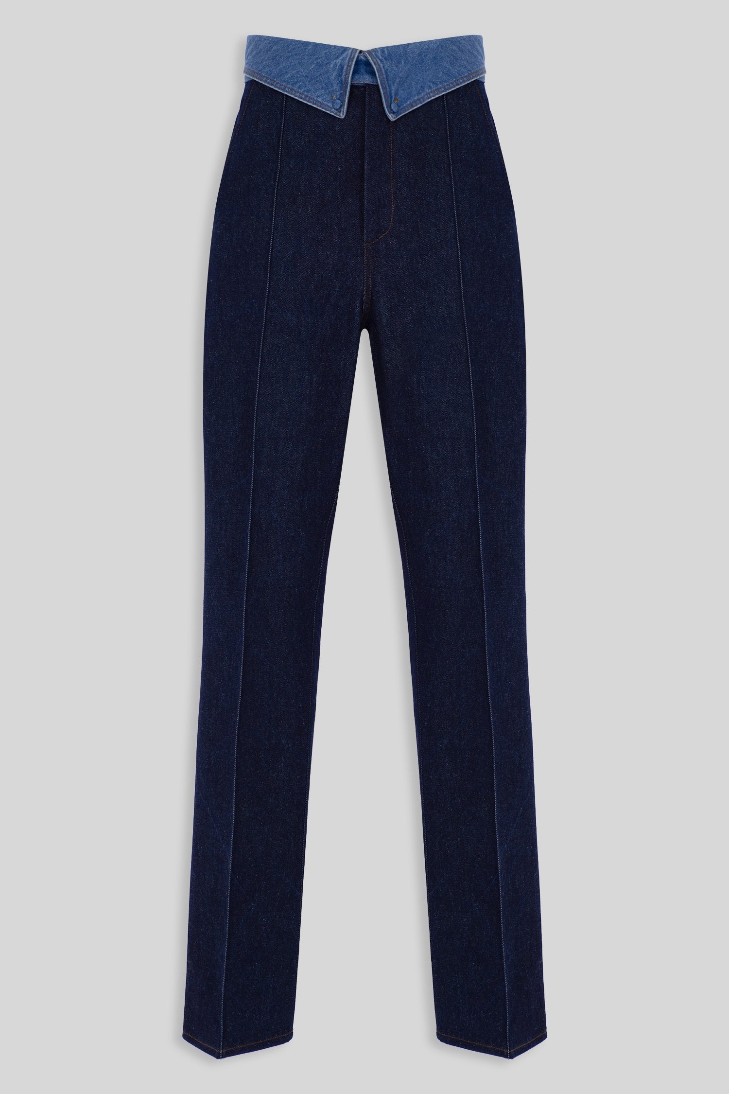 His Blue Jeans Collar Pants
