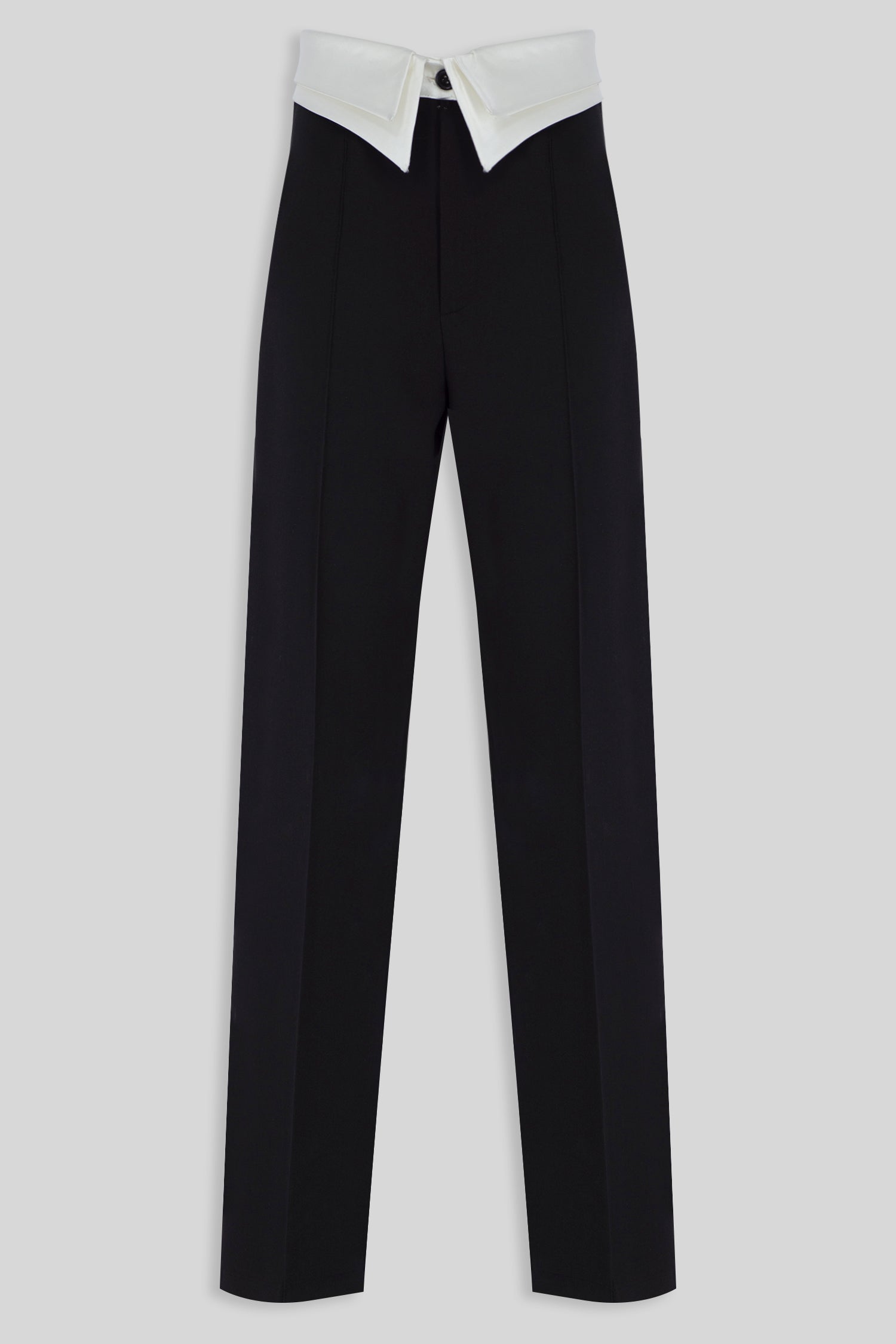 Her White Collar Pants
