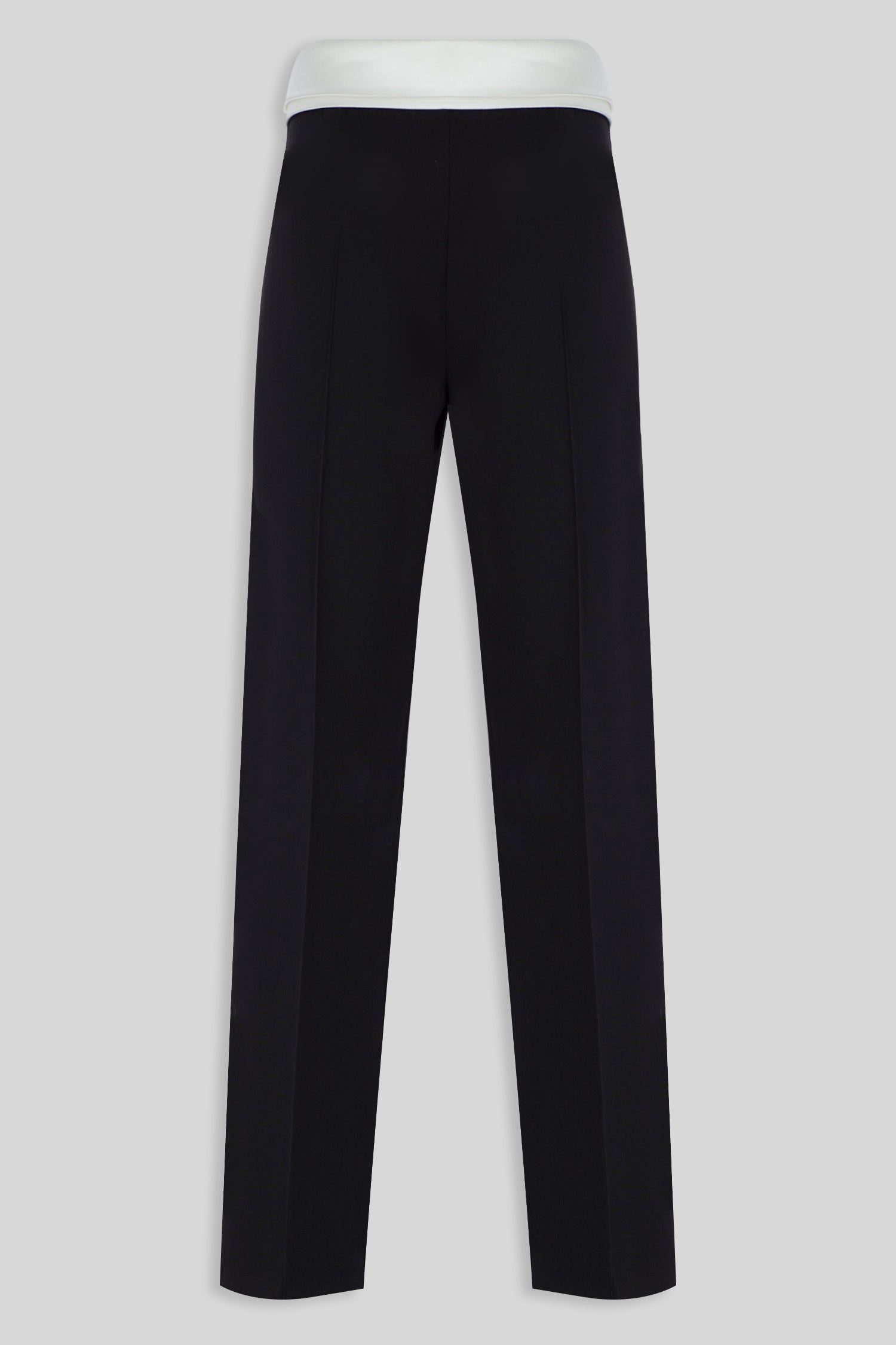 Her White Collar Pants

