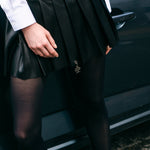 Pleated Skirt İn Leather
