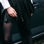 Pleated Skirt İn Leather
