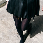 Pleated Skirt İn Leather
