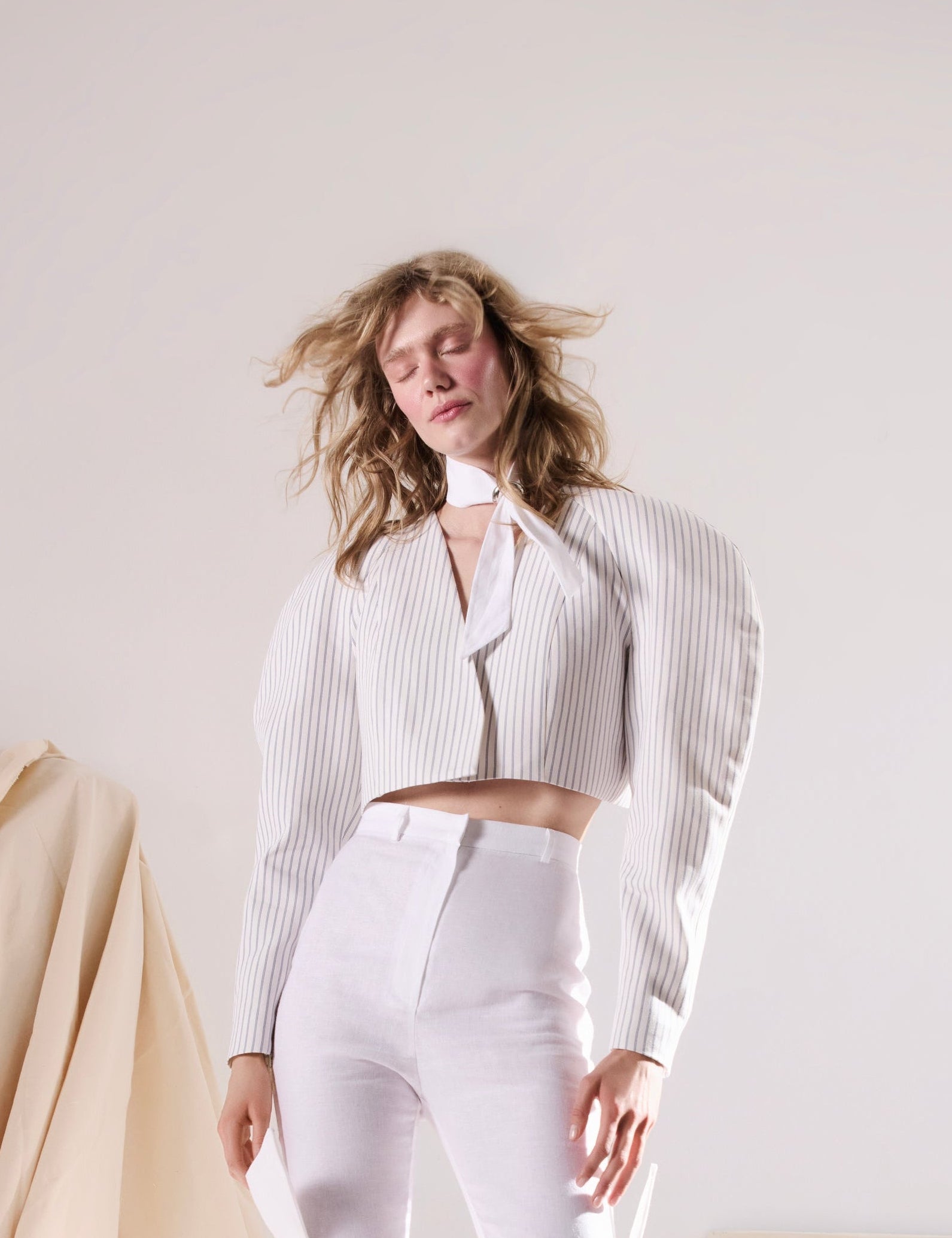 The Marble Cut Cropped Blazer
