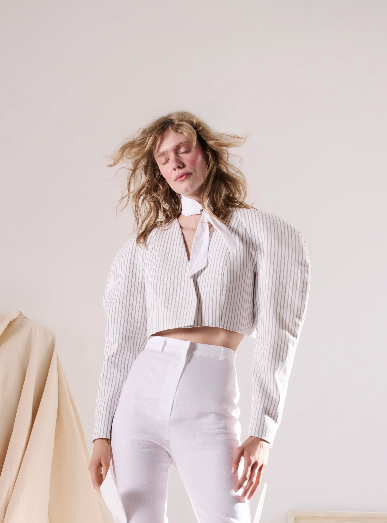 The Marble Cut Cropped Blazer

