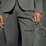 The Grey Key Zipper Pants
