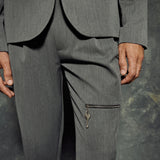 The Grey Key Zipper Pants
