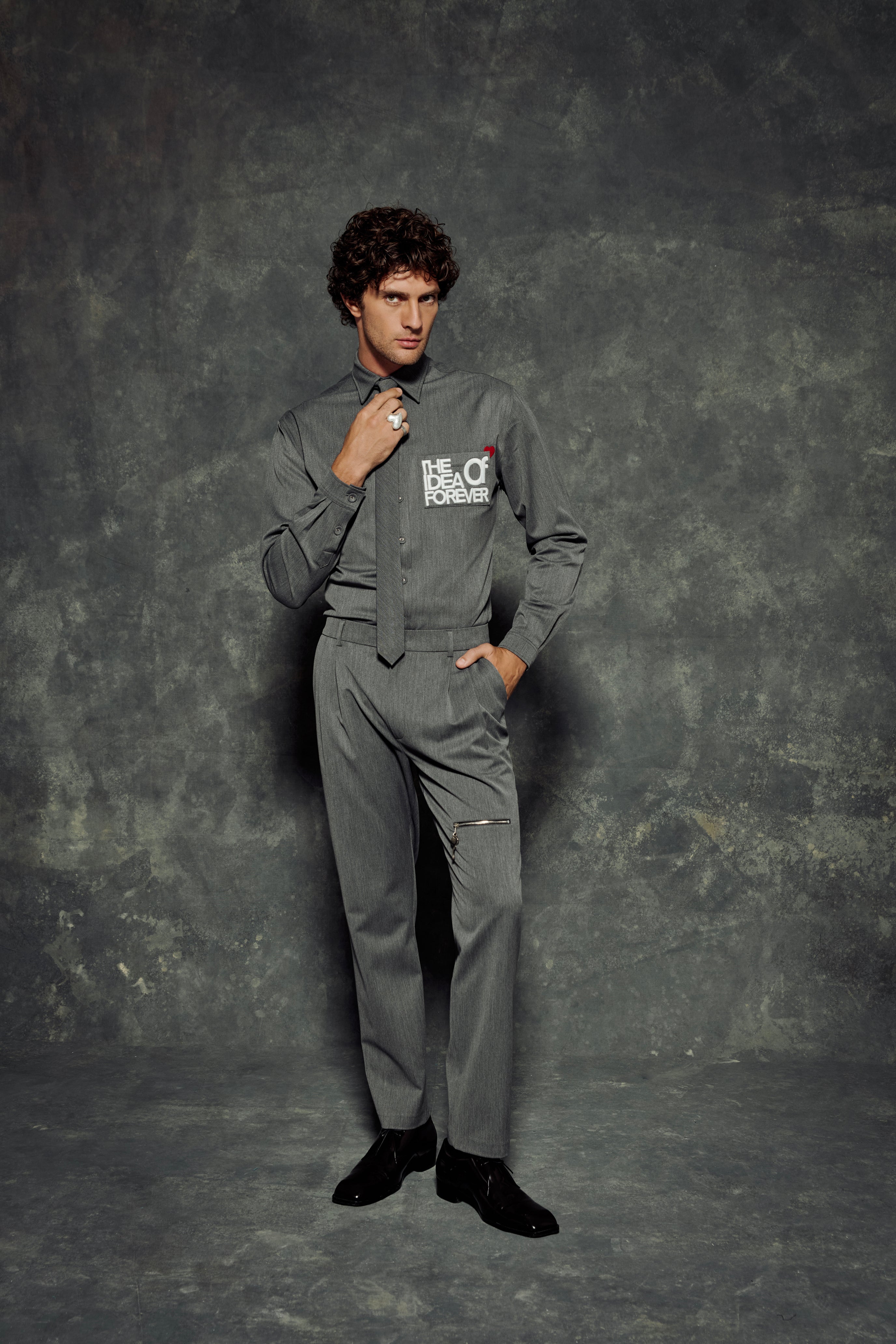 The Grey Key Zipper Pants
