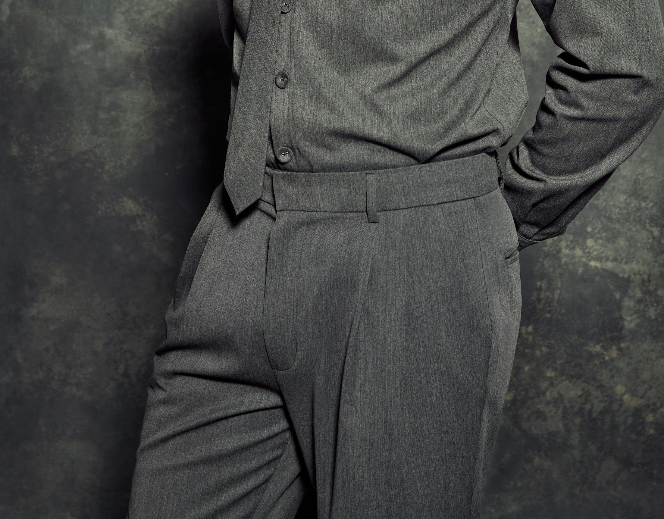 The Grey Key Zipper Pants
