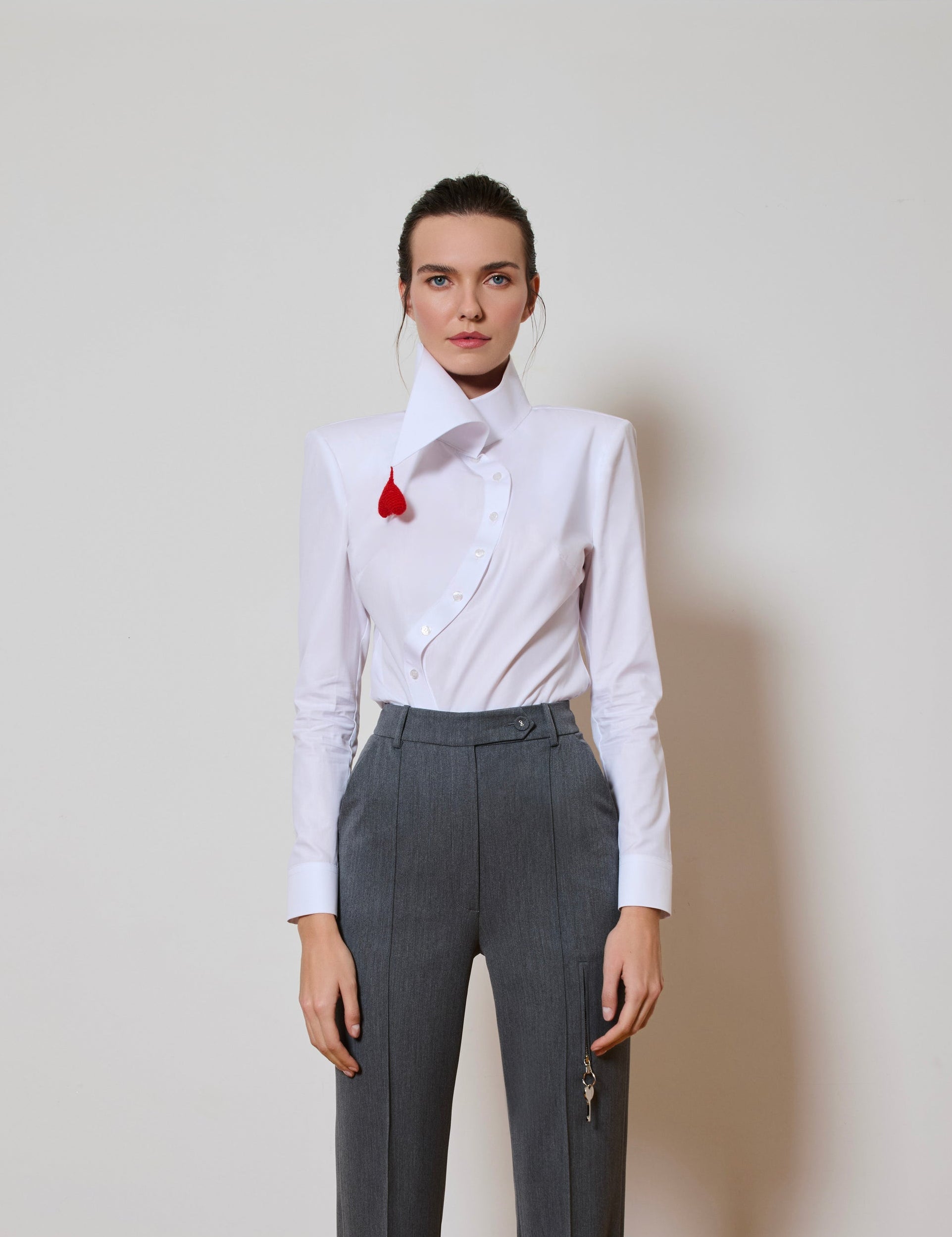 The Red Accent Shirt
