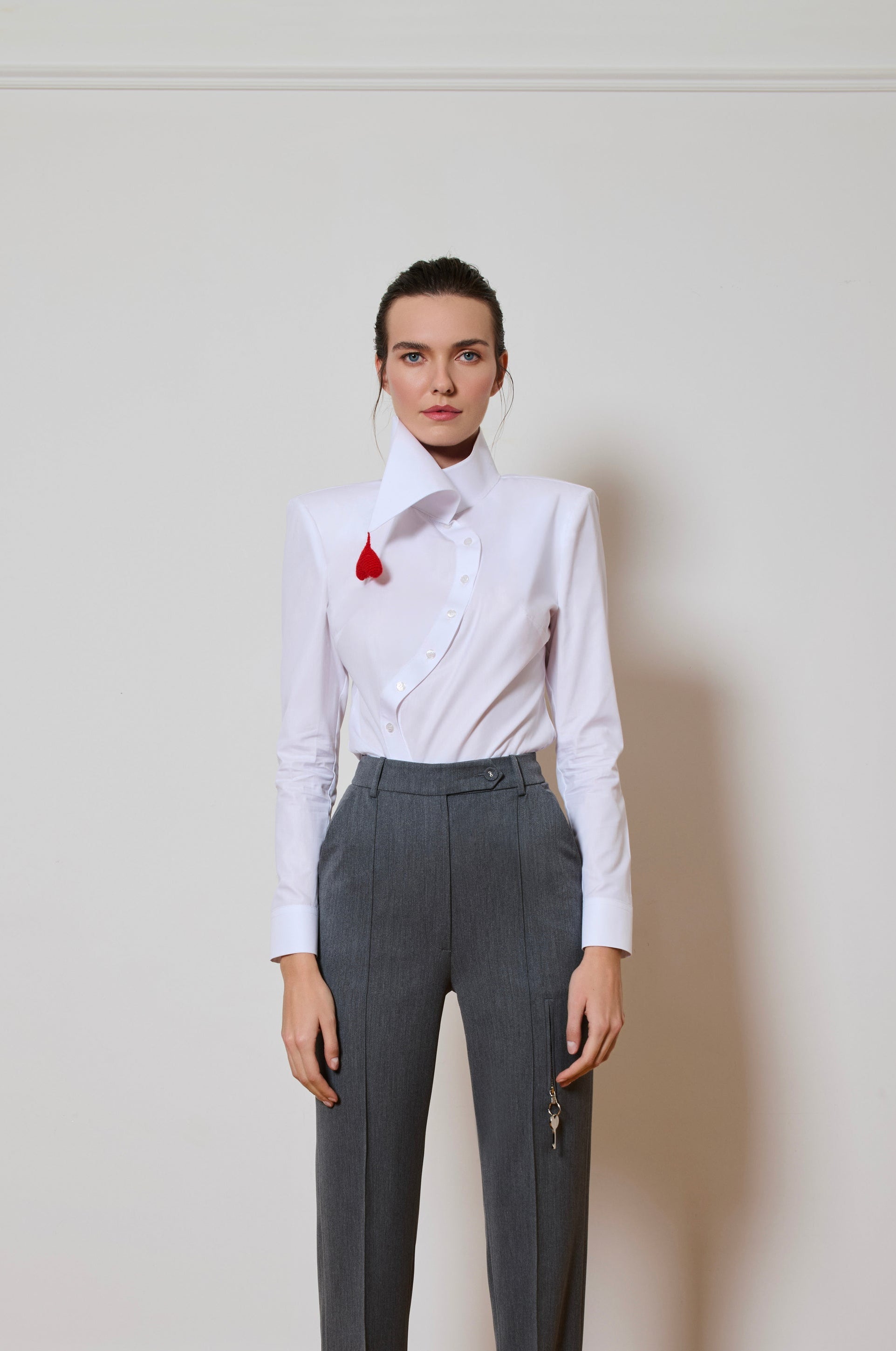 The Red Accent Shirt
