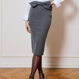 The Grey Bow Skirt
