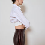 The Brown Leather Mini Skirt
