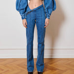Double Belt Denim Pants
