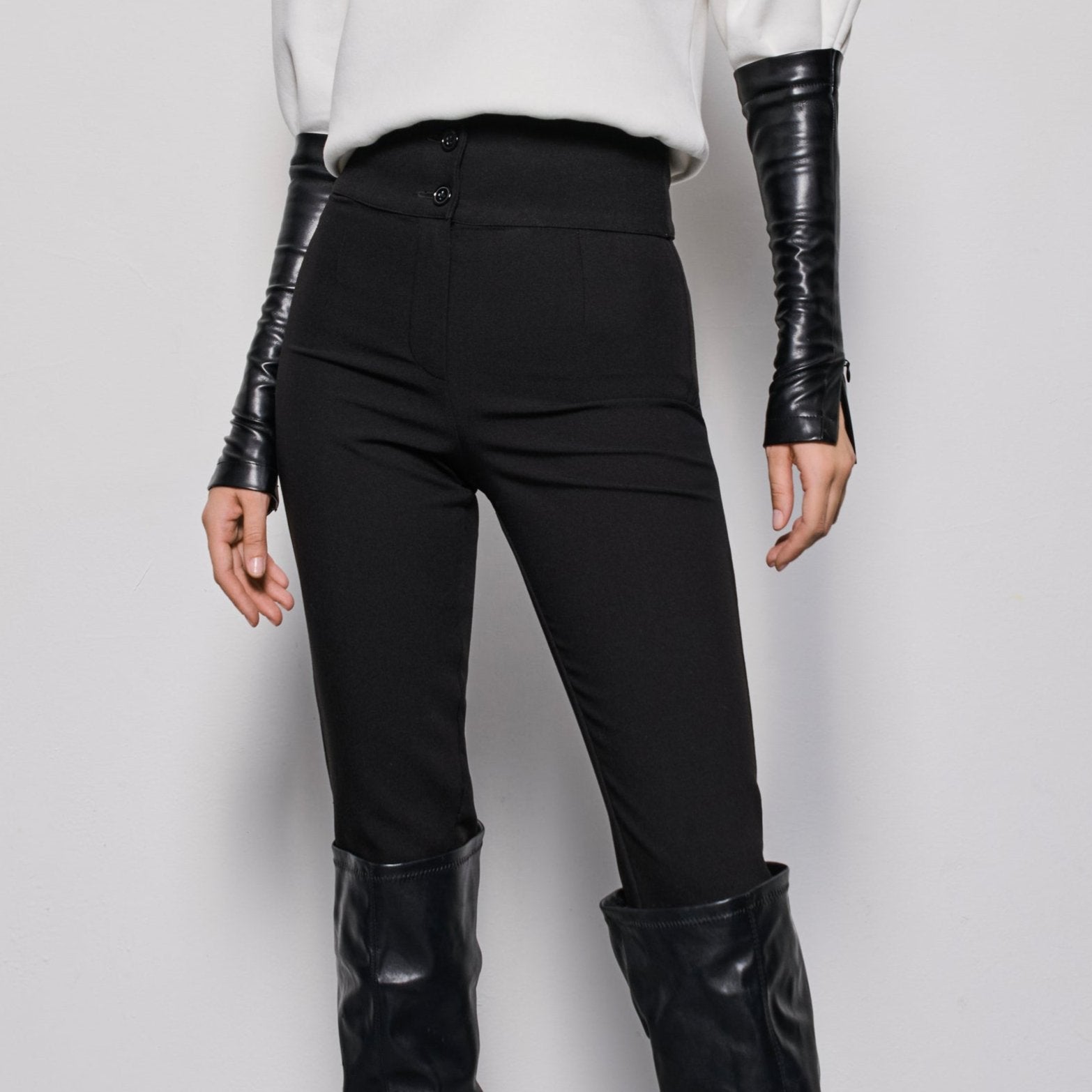 Her Black Spade Pants
