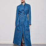 Her Denim Trench Coat
