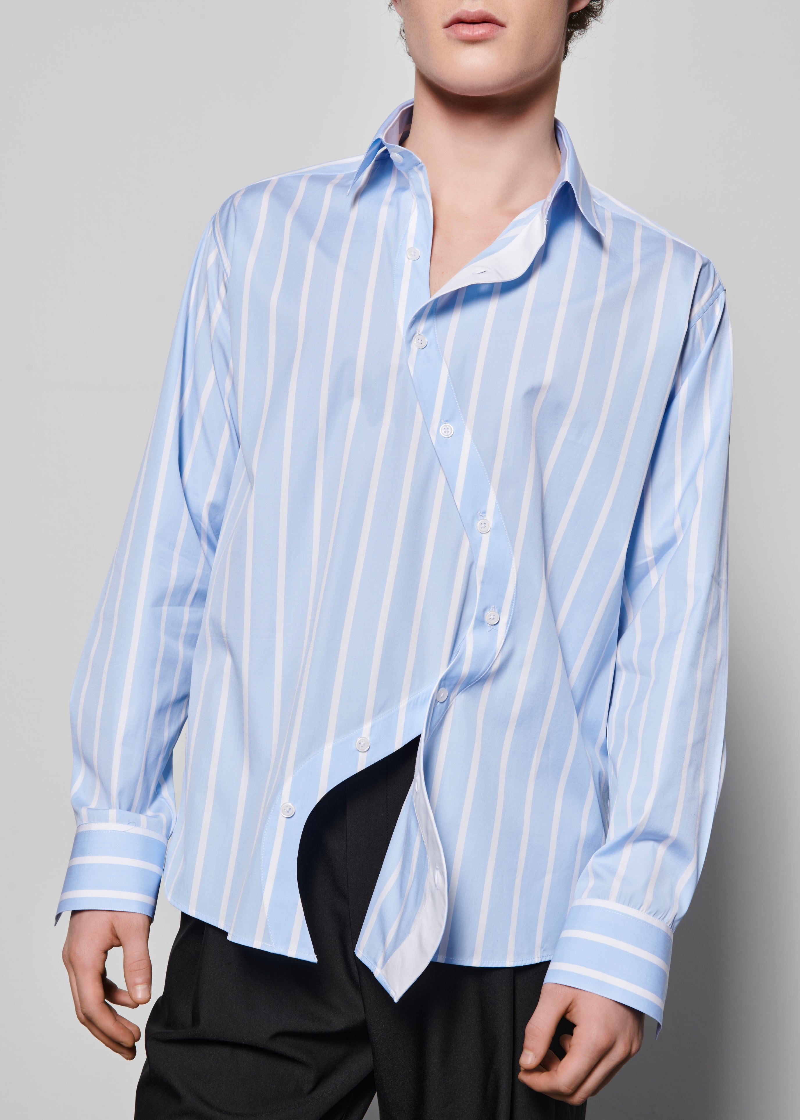 Blue Stripe Off-Side Shirt
