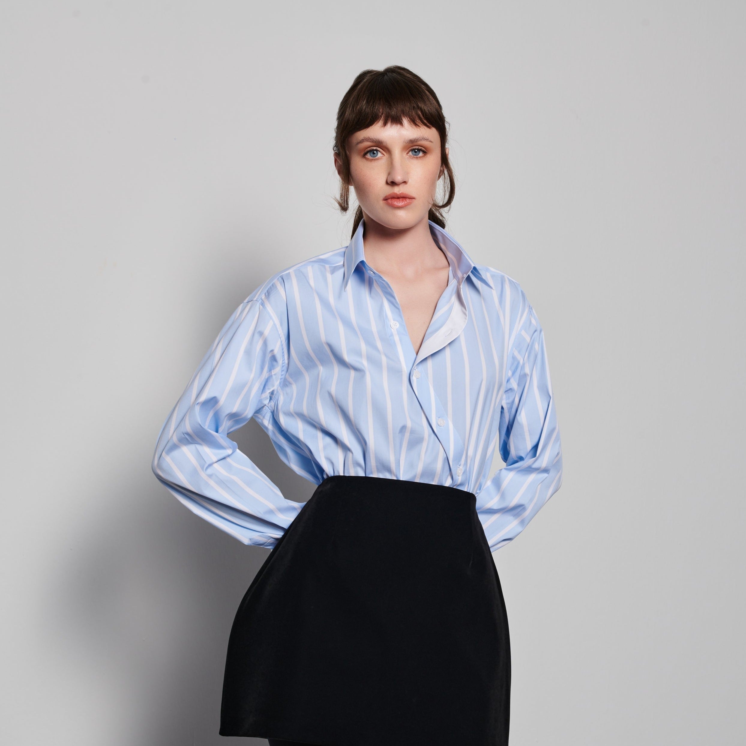Blue Stripe Off-Side Shirt
