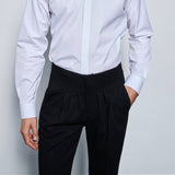 Black Pleat Game Pants
