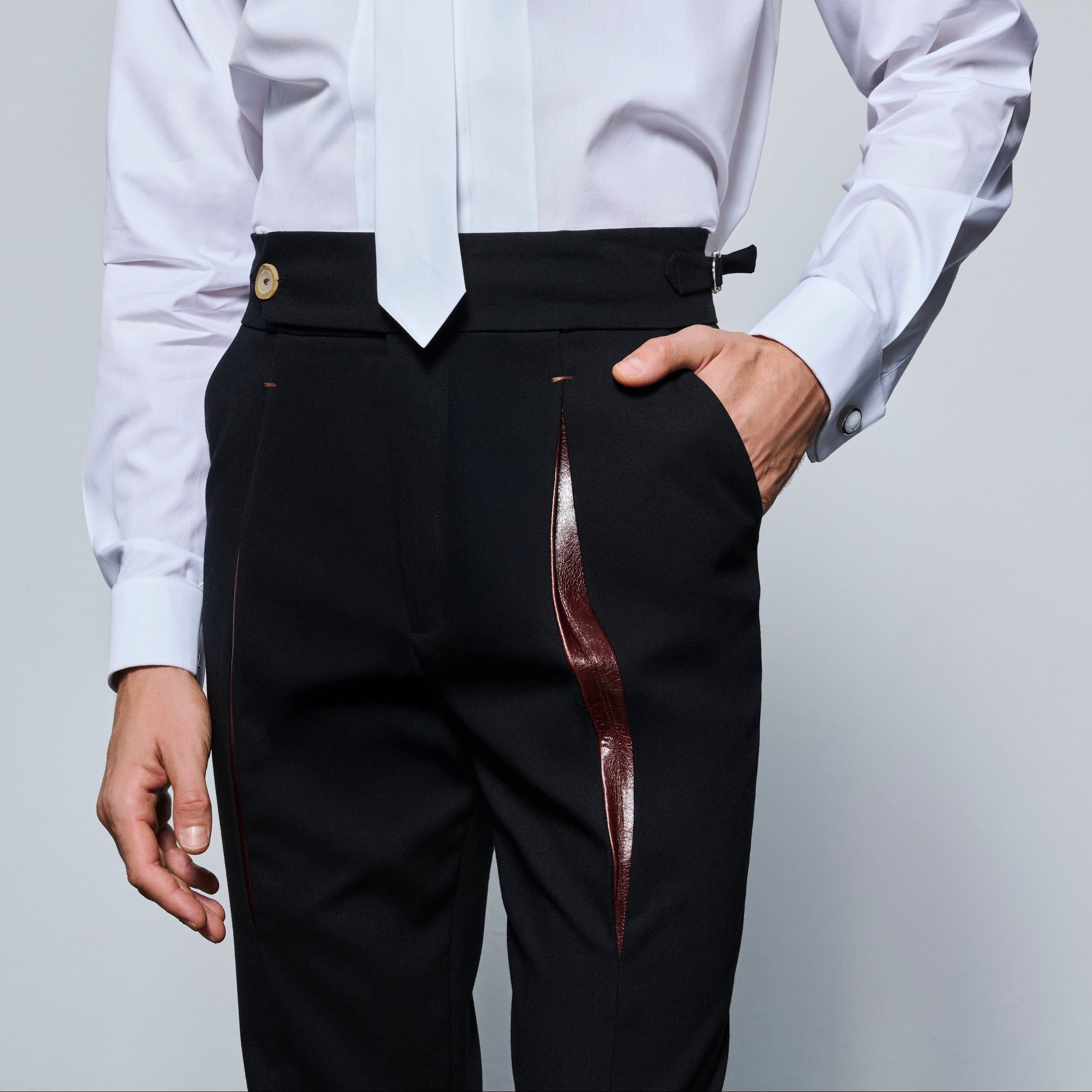 The Leather Pleated Pants
