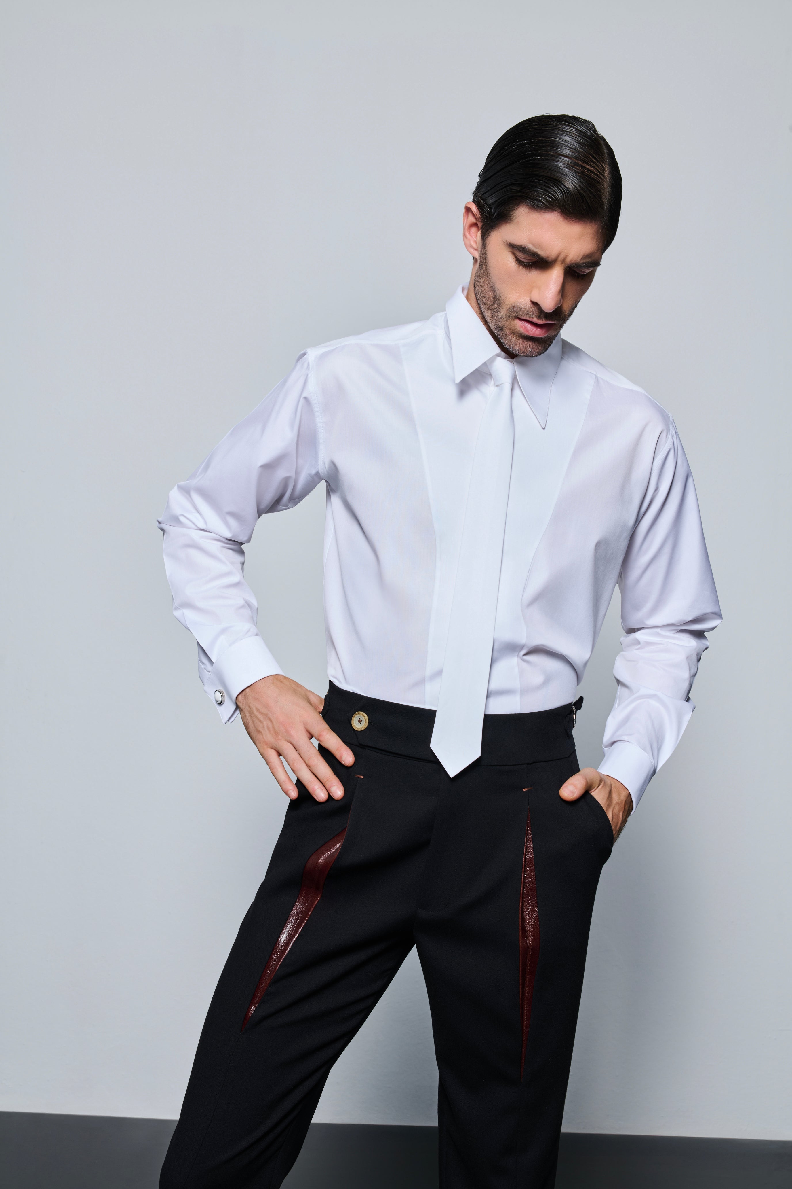 The Leather Pleated Pants
