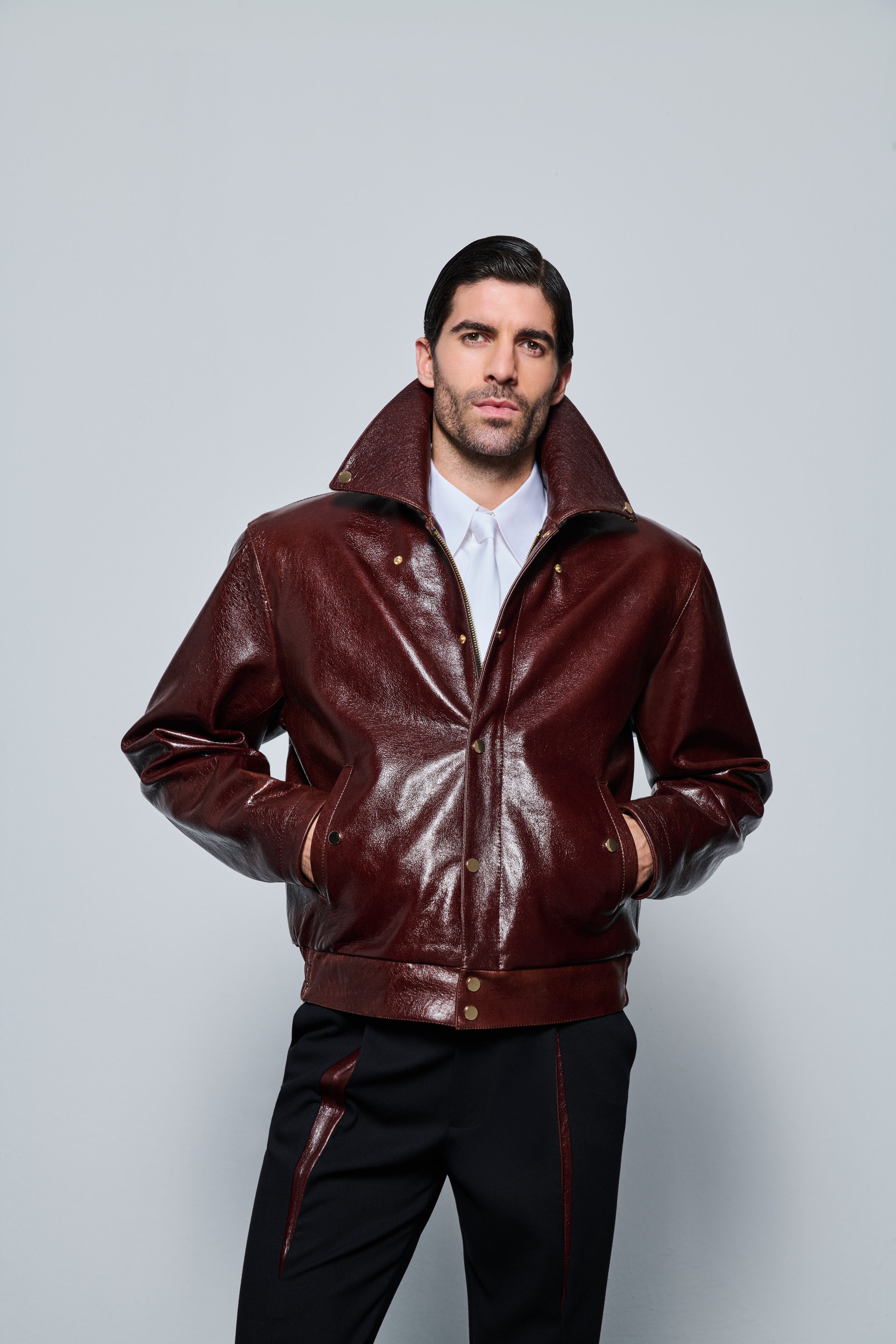 His Thoughts Leather Jacket
