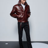 The Leather Pleated Pants
