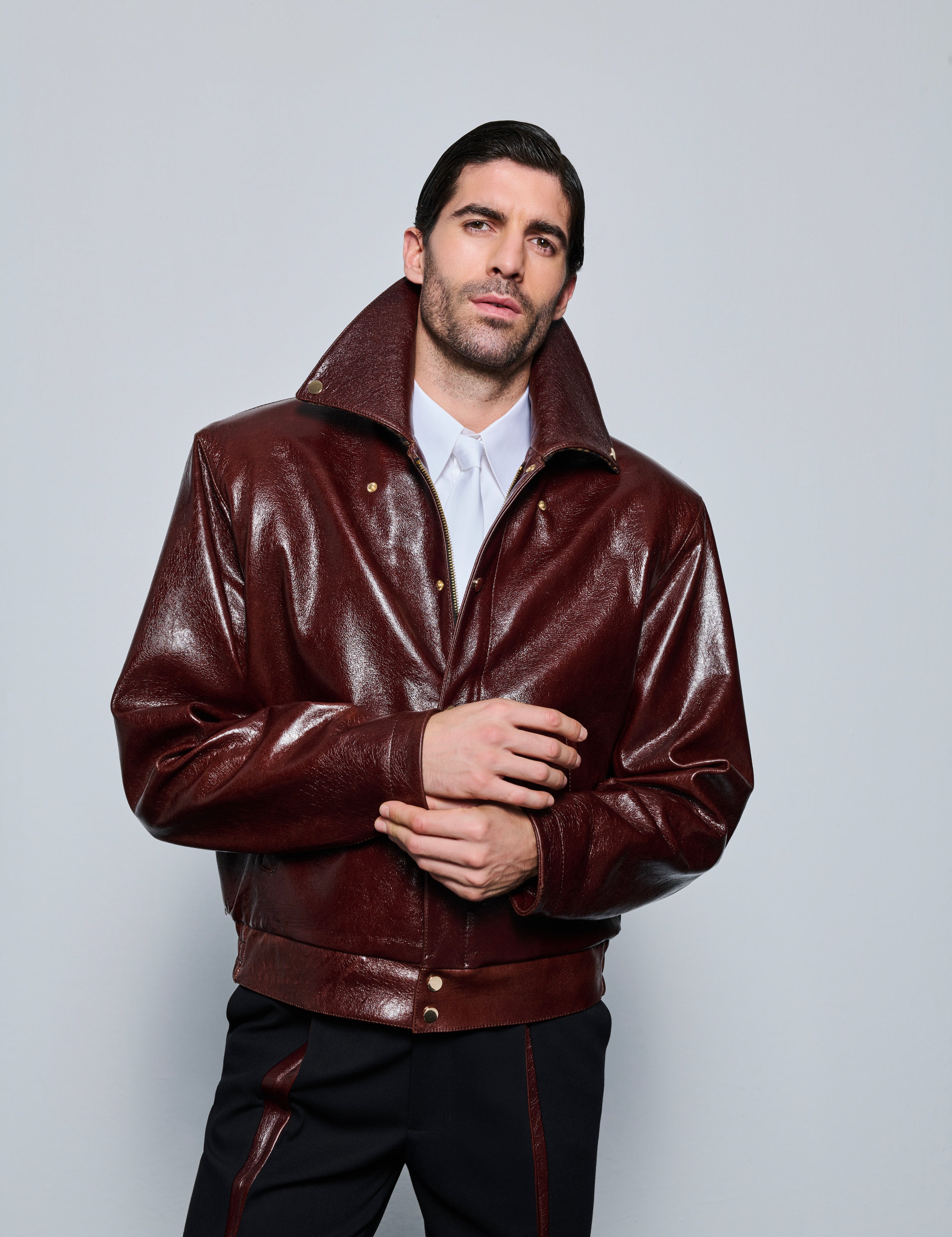 His Thoughts Leather Jacket
