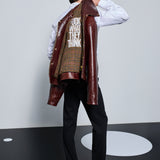 His Thoughts Leather Jacket
