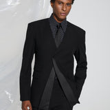 His Reversed Collar Blazer
