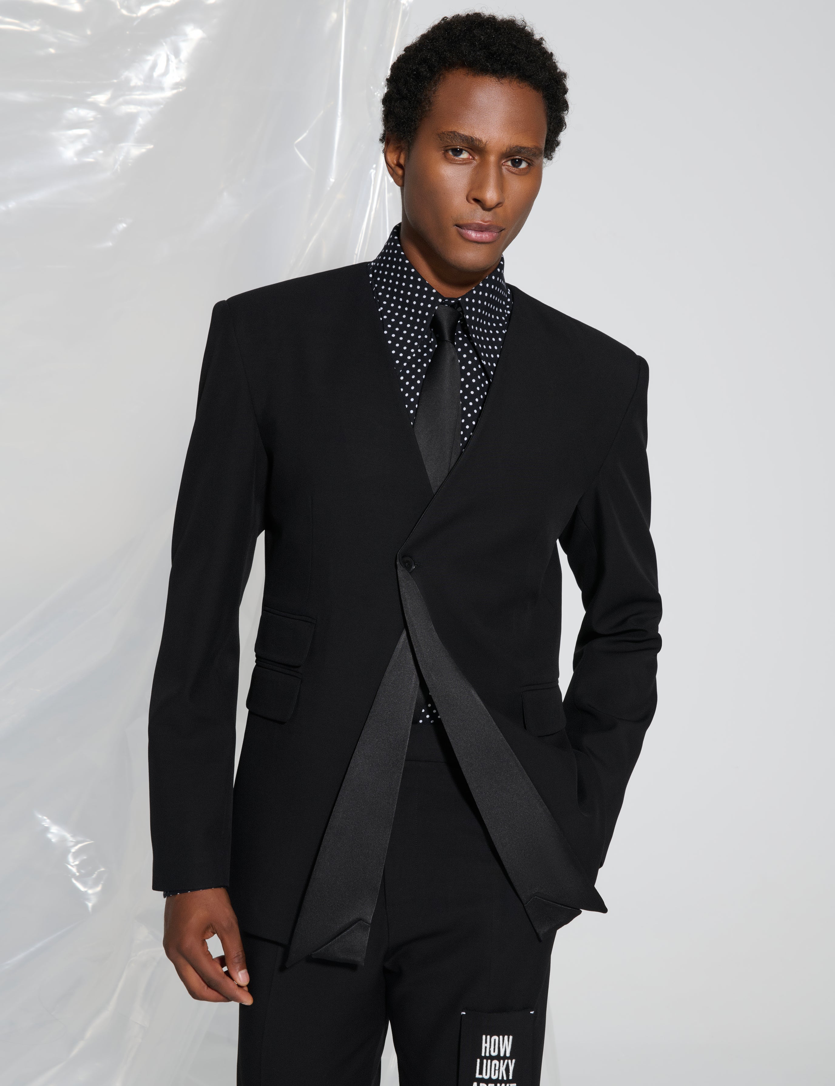 His Reversed Collar Blazer
