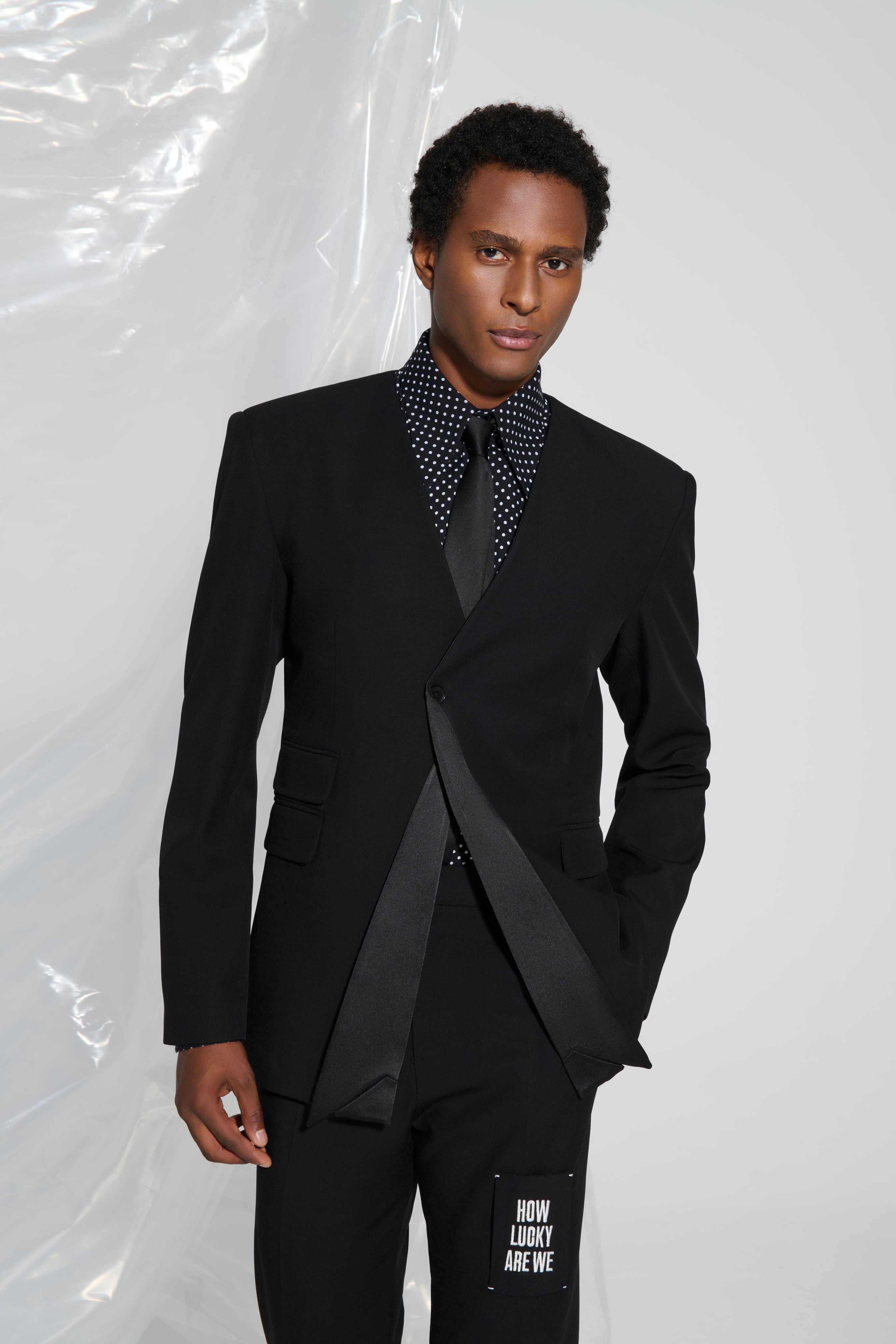 His Reversed Collar Blazer
