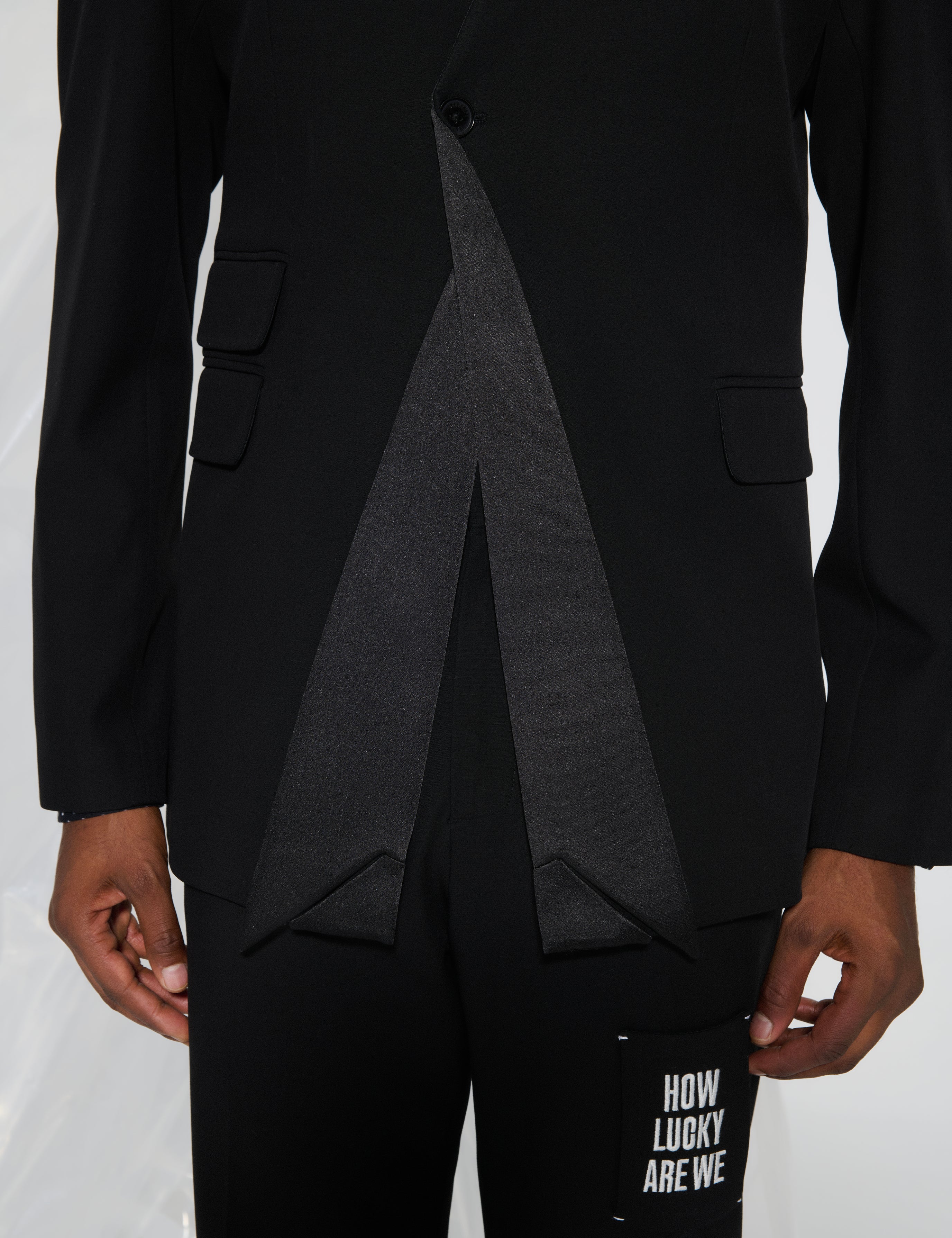 His Reversed Collar Blazer

