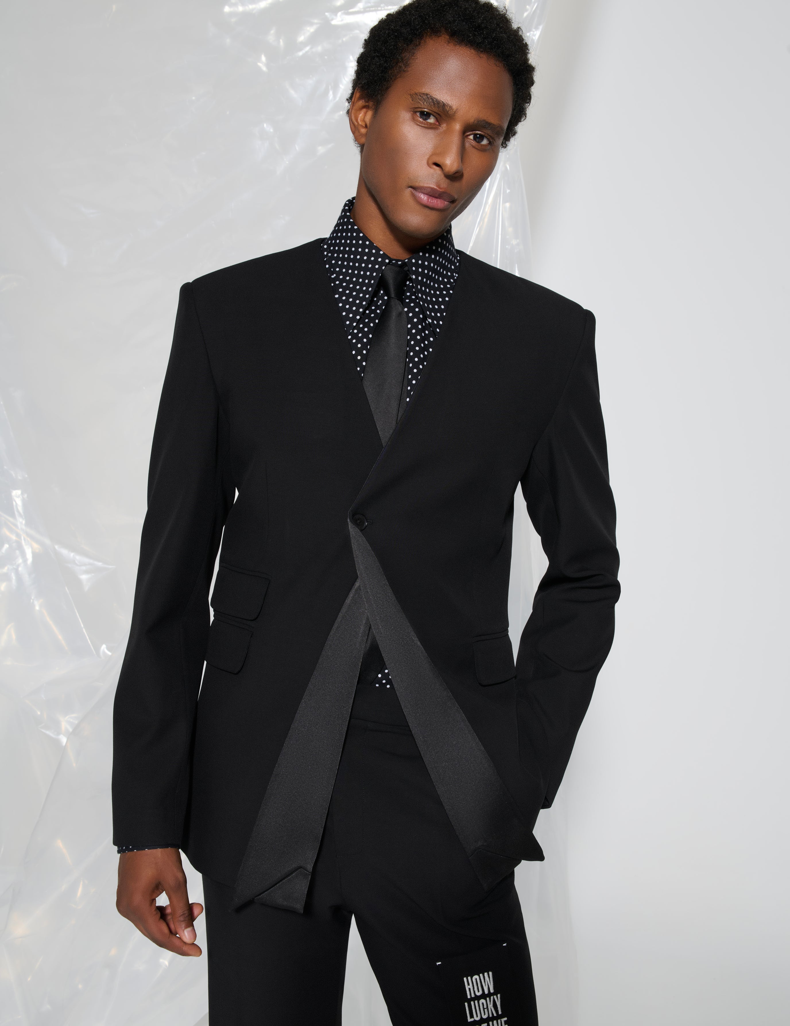 His Reversed Collar Blazer
