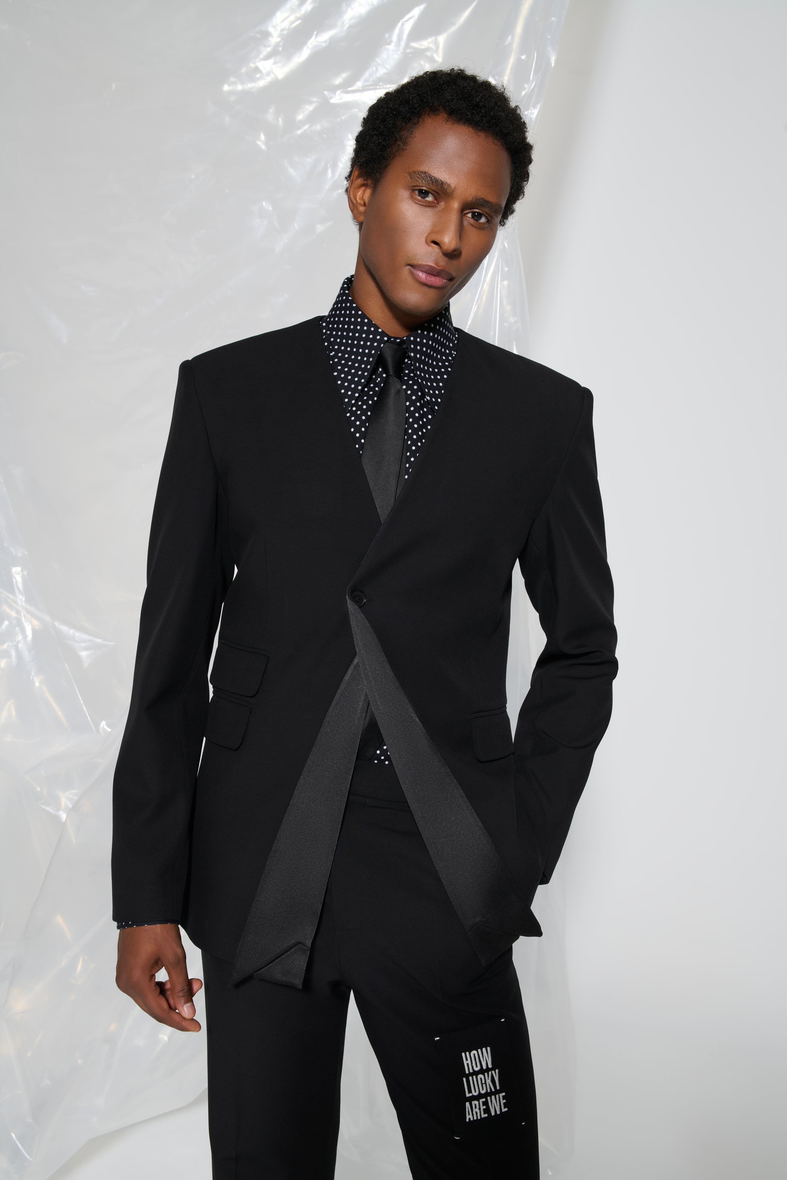 His Reversed Collar Blazer
