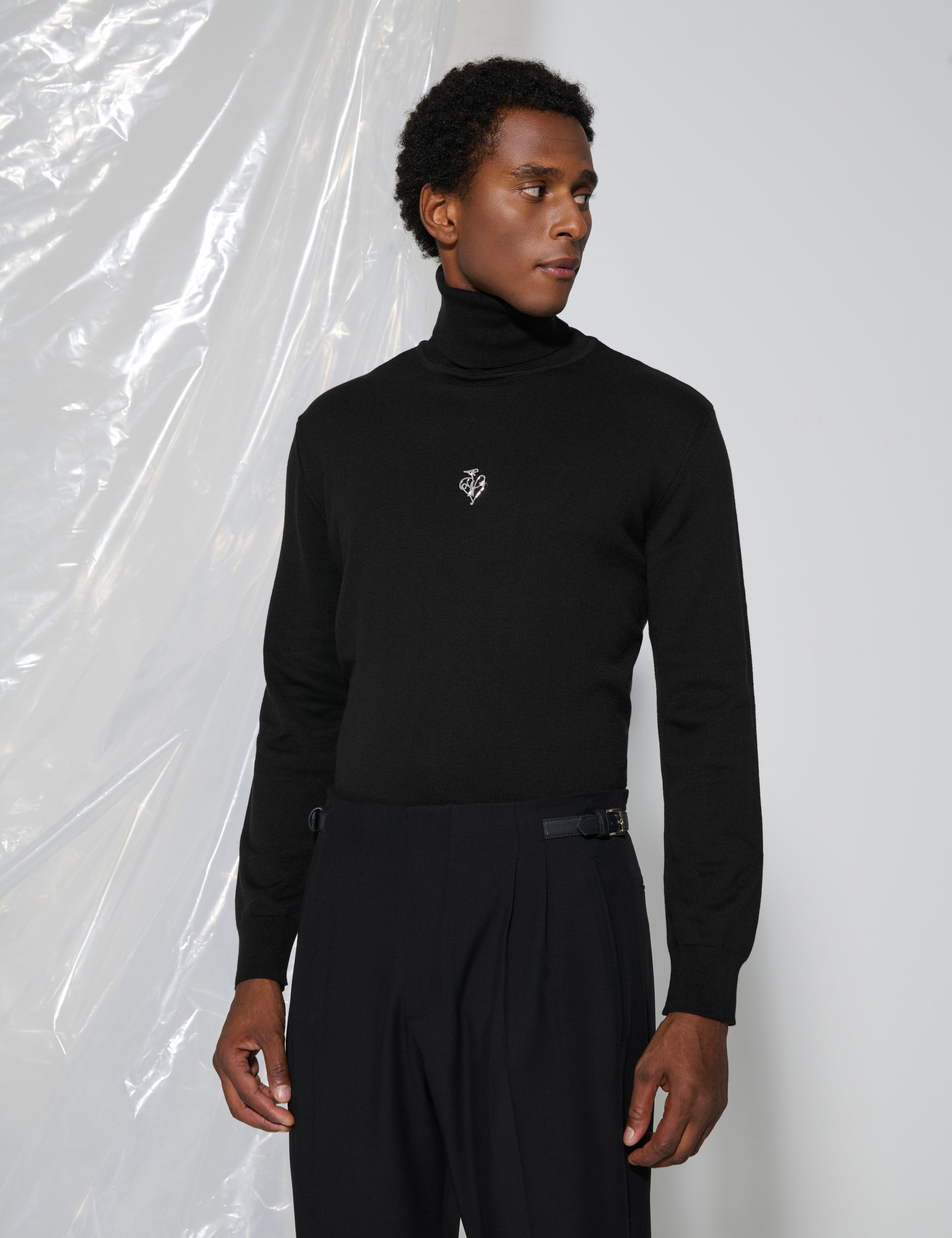 His Metalic Spade Sweater
