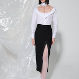 White Choker Thought Shirt
